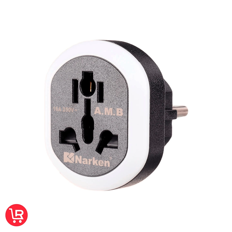 تبدیل 3 به 2 برق اورجینال نارکن NK-110 (ال ای دی دار) - تصویر 6